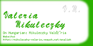 valeria mikuleczky business card